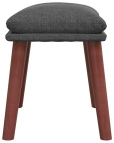 Apoio de pés 45x29,5x35 cm tecido cinzento-escuro