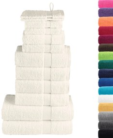 12 pcs Conjunto de toalhas premium SOLUND 600 gsm creme
