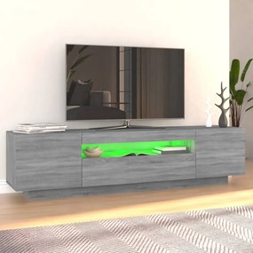 Móvel de TV Giancarlo com Luzes LED de 160cm - Cinzento - Design Moder