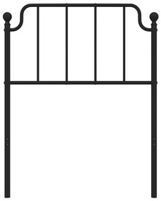 Cabeceira de cama 75 cm metal preto