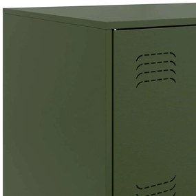 Aparador 67x39x107 cm aço verde azeitona