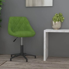vidaXL Cadeira de escritório giratória veludo verde claro