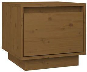 Mesa de cabeceira 35x34x32 cm pinho maciço castanho mel