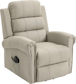 Poltrona elevatória elétrica, poltrona relaxante elétrica com função de massagem e aquecimento, 87 x 87,5 x 108 cm, bege