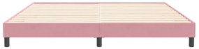 Estrutura de cama com colchão 200x210 cm veludo rosa