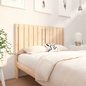 vidaXL Cabeceira de cama 125,5x4x100 cm madeira de pinho maciça