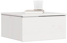 Mesa de Cabeceira Montada na Parede com gaveta 2 pcs Branco