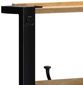 Suporte para roupas 80x40x190cm madeira mangueira maciça áspera