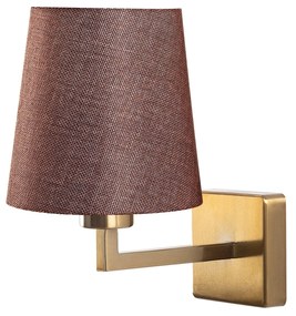 Aplique de Parede Profil – Dourado e Castanho – 18 x 24 cm