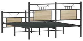 Estrutura cama s/ colchão derivados de madeira carvalho sonoma