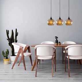 Candeeiro Suspenso Gold – Dourado e Preto – 70 x 20 cm