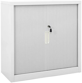 Armário com porta deslizante aço 90x40x90 cm cinzento