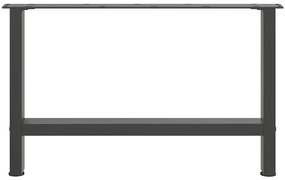 Pés para mesa de centro antracite 2 peças 70x(42-43) cm aço