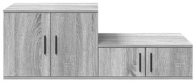 Armário de Armazenamento vidaXL Cinza Sonoma 127x41x40 cm Madeira Estr