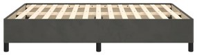 Estrutura de cama sem colchão 140x190 cm veludo cinzento-escuro