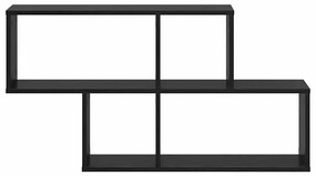 Prateleira de Parede Carvalho Preto 100x20x53 cm Madeira Engenharia