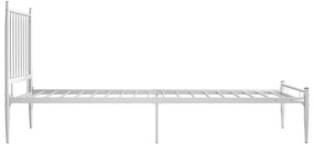 Estrutura de Cama Form em Metal Branco - 100x200 cm - Design Industria