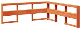 Cama com estante sem colchão 135x190 cm pinho maciço