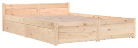 Estrutura de cama com gavetas 150x200 cm tamanho King