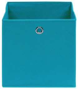 Caixas de arrumação 4 pcs 32x32x32 cm tecido azul-bebé