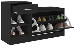 Banco sapateira 94,5x31x57 cm derivados de madeira preto
