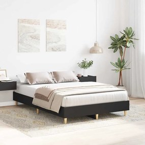 Estrutura de cama sem colchão 135x190 cm preto