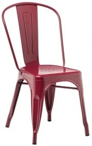 Cadeira Empilhável Em Aço Lix Vermelho Burdeos - Sklum