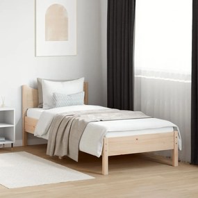 Cama sem colchão 75x190 cm madeira de pinho maciça