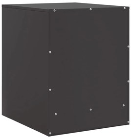 Mesas de cabeceira 2 pcs 34,5x39x44 cm aço preto