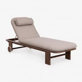 Pack De 2 Espreguiçadeiras Reclináveis Em Madeira De Acácia Uleno Castanho-acácia Escuro - Sklum