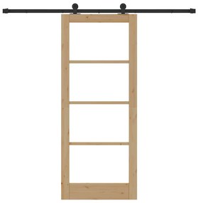 Porta Deslizante vidaXL com Conjunto de Ferragens 'ORKDAL'83x202 cm