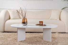 Mesa de Centro "Sable" – Branco, 105x65x40 cm, Design Acolhedor