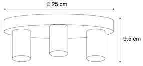 LED Plafon Inteligente Bronze Redondo Incl. 3 Wifi G95 - Facil Moderno