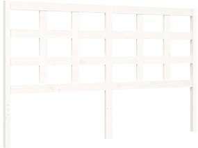 Cama sem colchão 160x200 cm madeira de pinho maciça branco