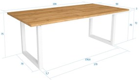 Mesa de sala de jantar | 10 pessoas | 200 | Robusto e estável graças à sua estrutura e pernas sólidas | Ideal para reuniões familiares | Oak | Estilo