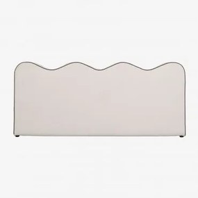 Cabeceira Elenor 180cm Chenille Tecido Chenille Branco Quebrado & 160 Cm - Sklum