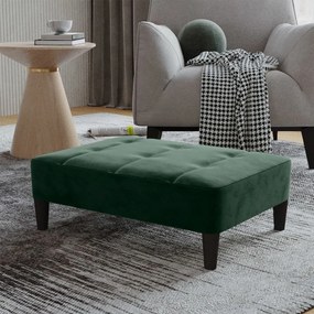 vidaXL Apoio de pés 78x56x32 cm veludo verde-escuro