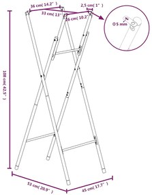 Pernas de mesa de bar dobráveis aço galvanizado prateado