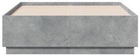 Estrutura de cama 135x190 cm derivados de madeira cinza cimento