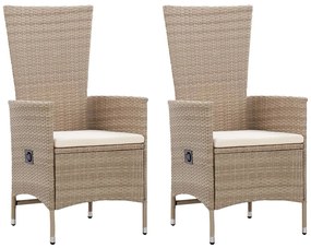 5 pcs conjunto de jantar para jardim bege