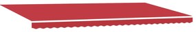 Toldo Retrátil Manual Vermelho 600x300 cm, vidaXL Tecido de Substituiç