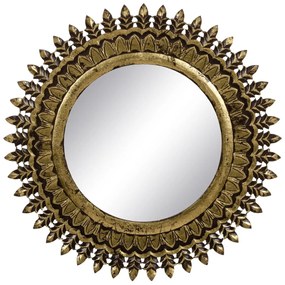 Espelho de Parede 78 X 1,75 X 78 cm Dourado Dmf