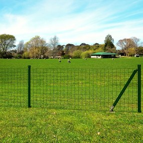 vidaXL Cerca 10x1 m aço verde