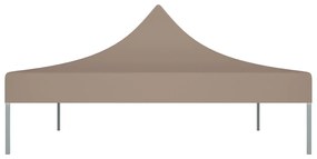 Teto para tenda de festas 4x3 m 270 g/m² cinzento-acastanhado