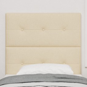 Cabeceira vidaXL Botão Estofada Creme 90 cm Tecido