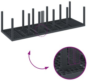 Conjunto de Jantar vidaXL 11 Peças Antracite Rattan Poliéster