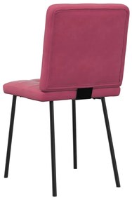 Cadeiras de jantar 4 pcs veludo vermelho tinto