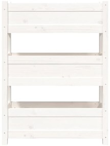Vaso/floreira 77x25x104,5 cm madeira de pinho maciça branco