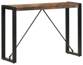 Mesa consola 110x35x76 cm madeira recuperada maciça