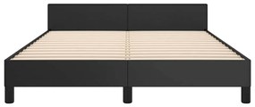 Estrutura cama c/ cabeceira sem colchão 140x200 cm preto